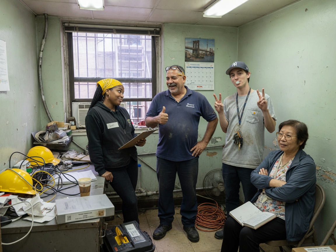 The Zapron Electrician team at work in New York City